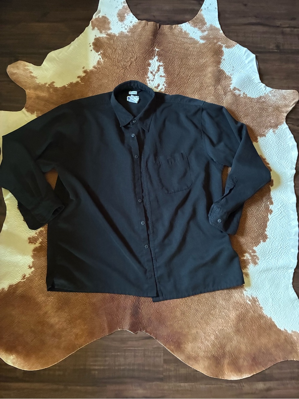 Vintage Untied Sueded shirt 
size 2XL
Black